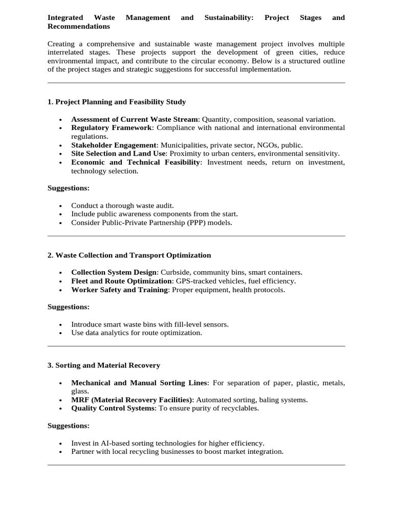 Sustainable Waste Management Strategies | PDF | Biogas | Recycling