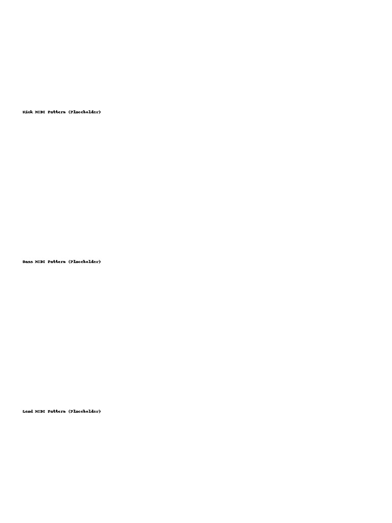 Melodic Techno MIDI Patterns Guide | PDF