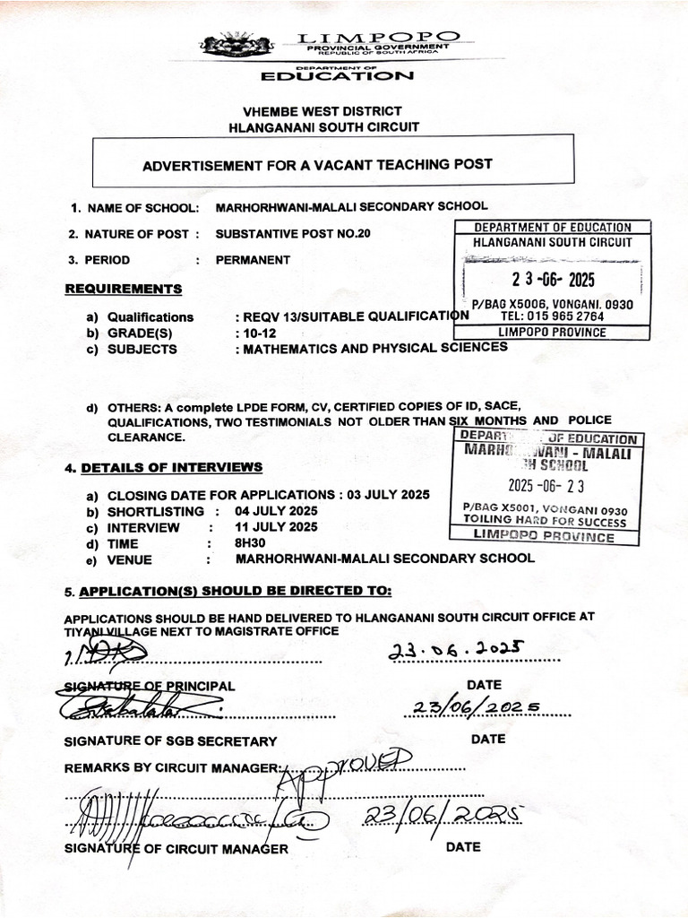 Document 11 Giyani | PDF