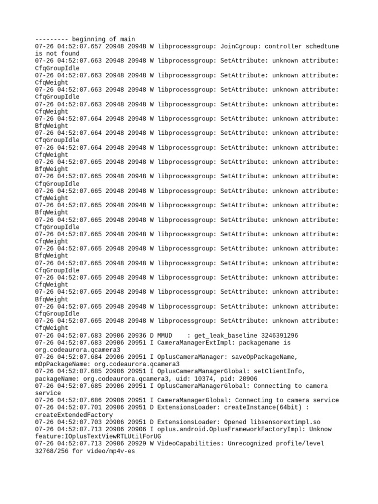 Camera Manager Log Analysis | PDF | Computing | Software Development