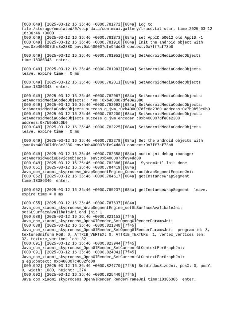 Android JNI Log Trace Analysis | PDF | Filter (Signal Processing ...