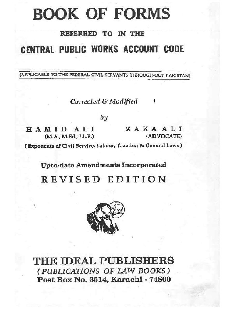 Pak PWD Accounts Code (Pak PWD A Code) | PDF