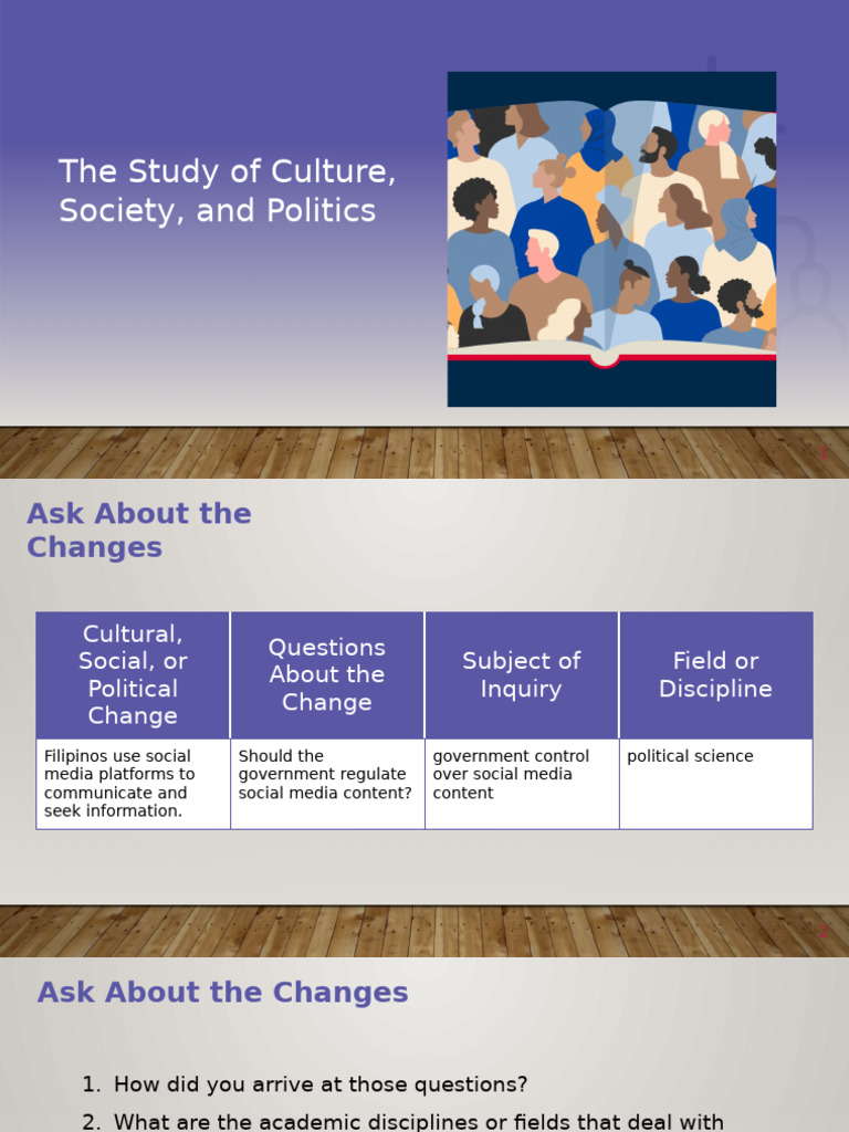 The Study of Culture, Society, and Politics | PDF