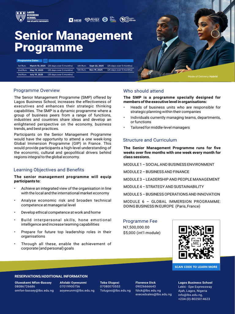 Lagos Business School Senior Management Program | PDF | Economies ...