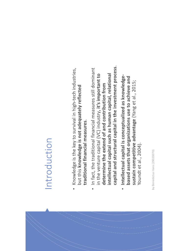 Impact of Intellectual Capital On The Financing of Startups With New ...