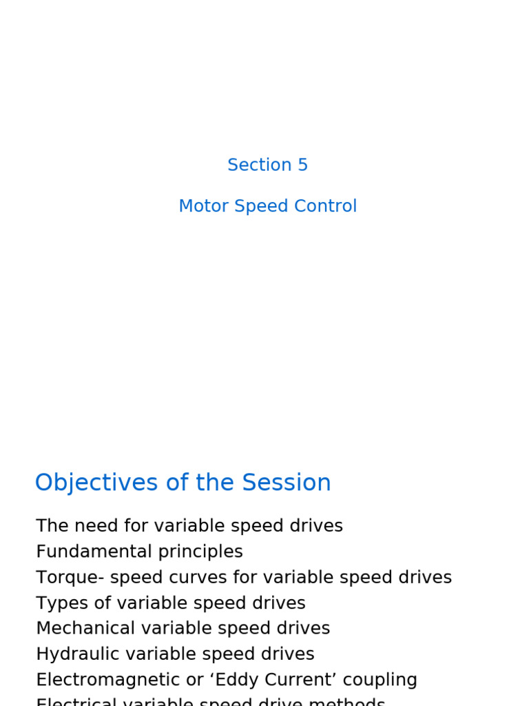 Variable Speed Drive Fundamentals | PDF | Electric Motor | Alternating ...