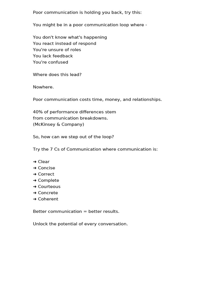 7C's of Communication | PDF
