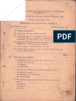Principles of Accounting (Unsolved Papers of ICMAP)