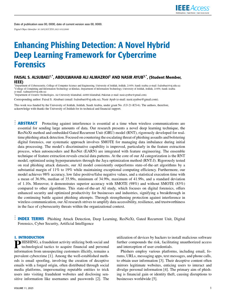 Hybrid Deep Learning for Phishing Detection | PDF | Phishing | Computer ...