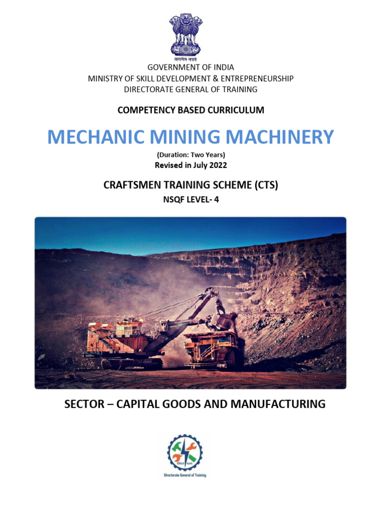 Mechanic Mining Machinery Curriculum | PDF | Vocational Education ...
