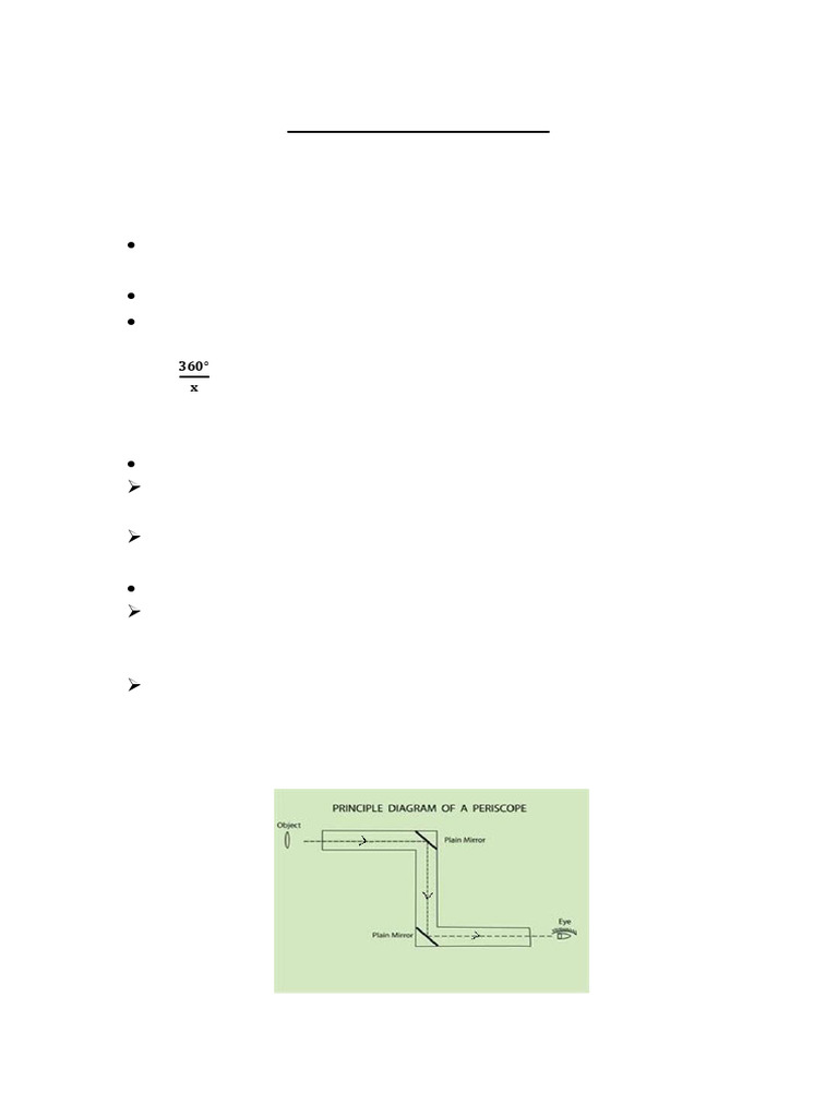 Multiple Reflection of Light | PDF