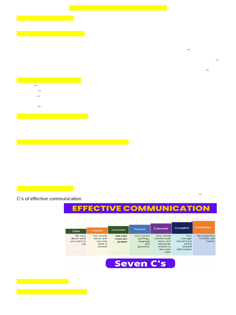 Class IX Communication Skills Notes | PDF | Communication | Body Language