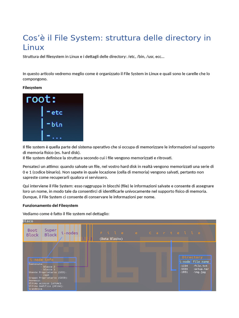 Introduzione A Linux | PDF