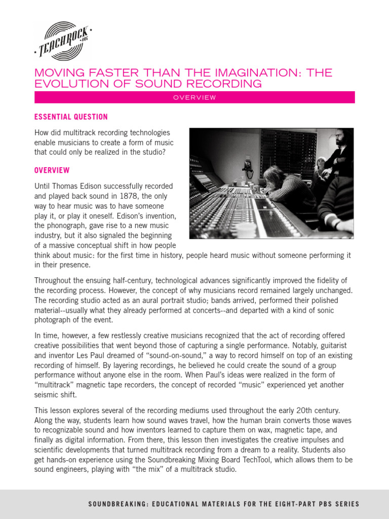 Evolution of Multitrack Recording | PDF | Sound Recording And ...