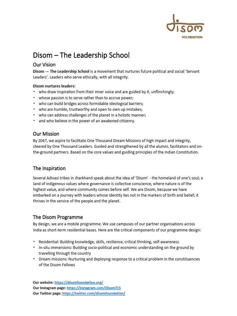 Disom One Pager | PDF