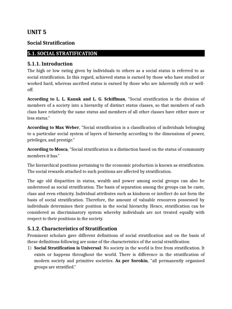 Five Levels of Caste System Explained | PDF | Caste | Social Status