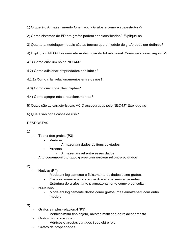 QEC BD NoSQL - Aula 5 | PDF | Teoria dos Gráficos | Transação em base ...