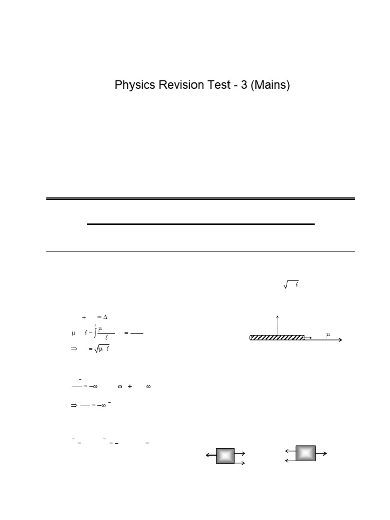 Physics Revision Test Solutions | PDF | Classical Mechanics | Mechanics