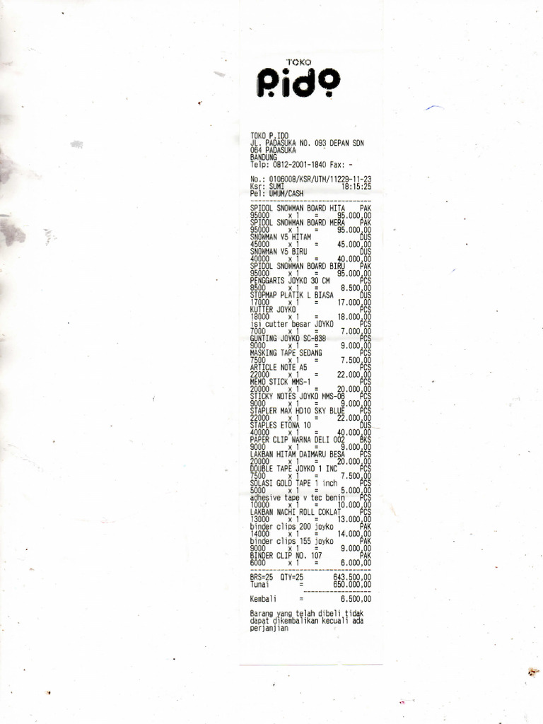 Pido 001 | PDF