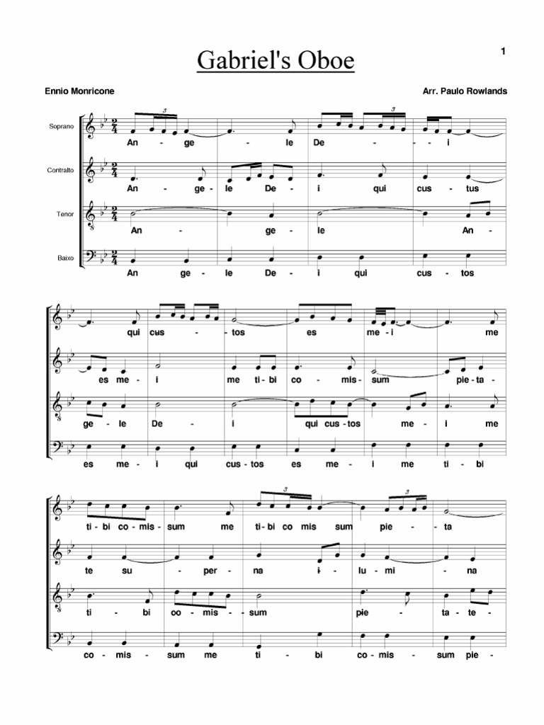 Gabriels Oboe PDF