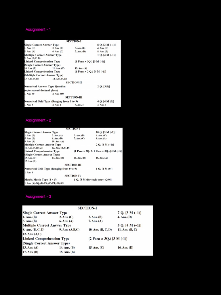 COM Advanced Assignment - Ans Key | PDF