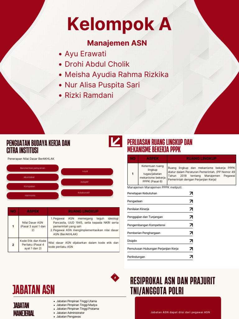 Ruang Lingkup Manajemen ASN | PDF