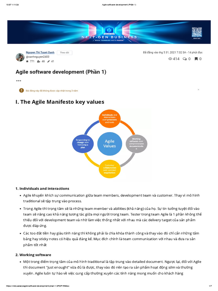 Agile Software Development (Phần 1) | PDF
