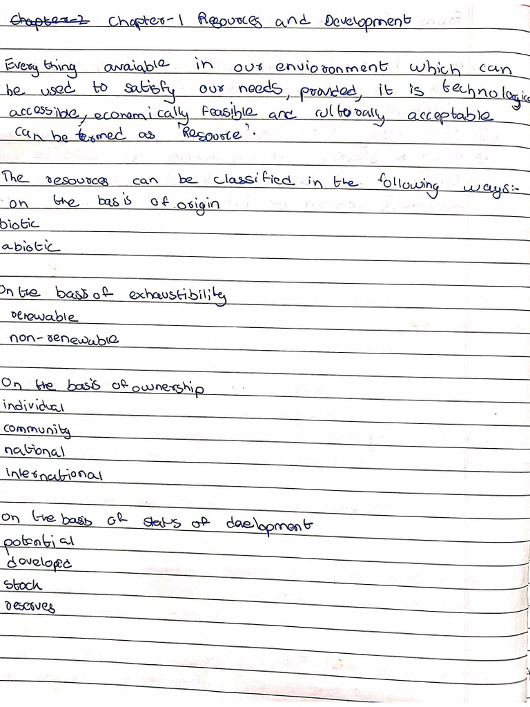 Resources and Development Notes | PDF