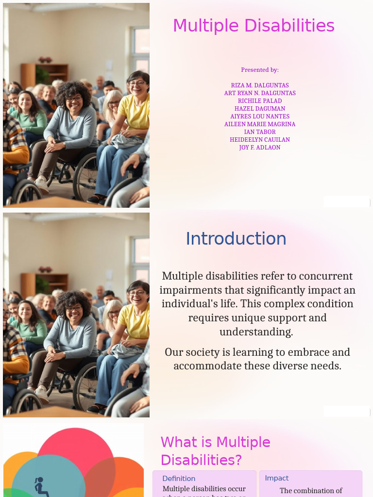 Understanding Multiple Disabilities | PDF | Disability | Accessibility