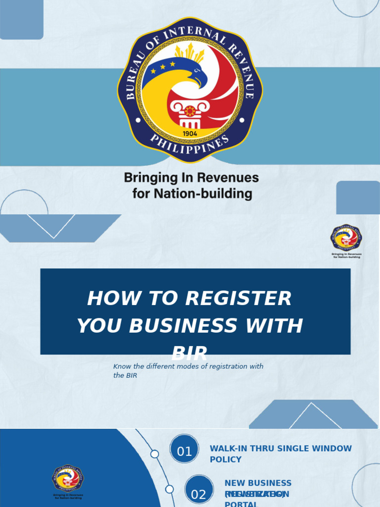 Registering Your Business with BIR | PDF | Invoice | Receipt