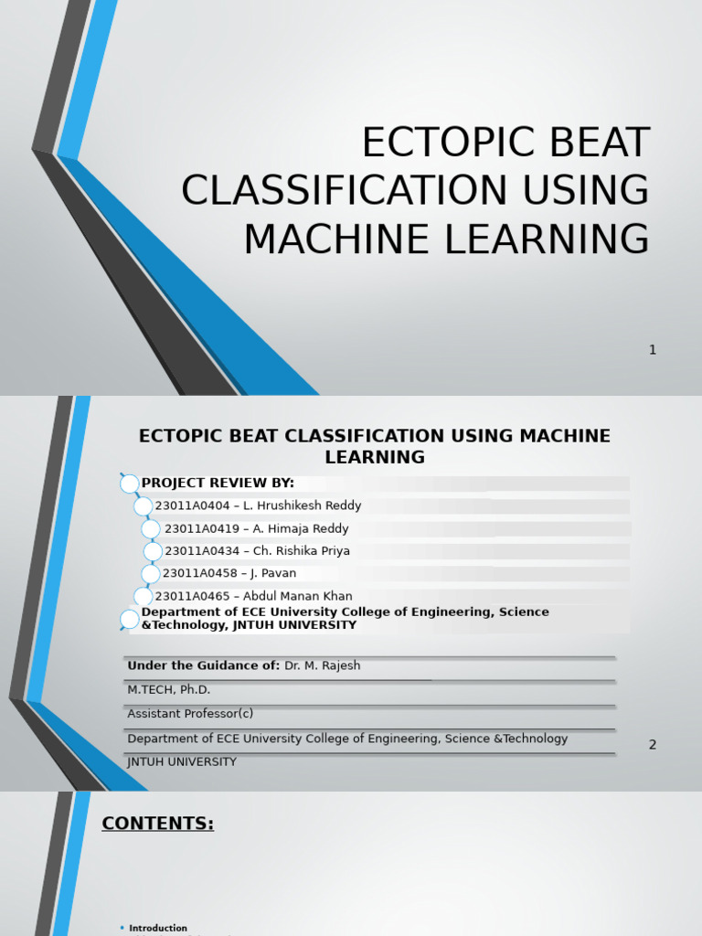 Ectopic Beat Classification with ML | PDF | Electrocardiography ...