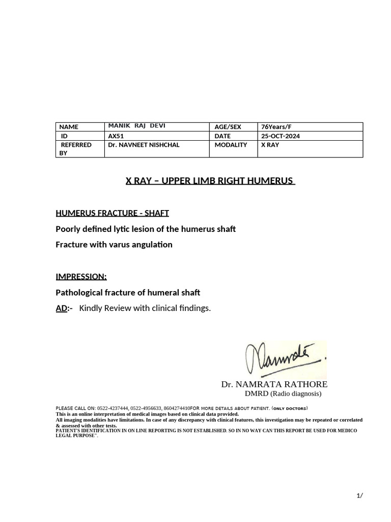 Xray Report Formate | PDF