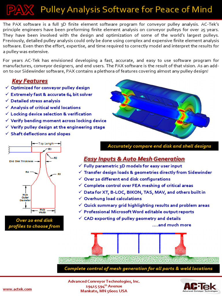 PAX Conveyor Pulley Analysis Software | PDF | Finite Element Method ...