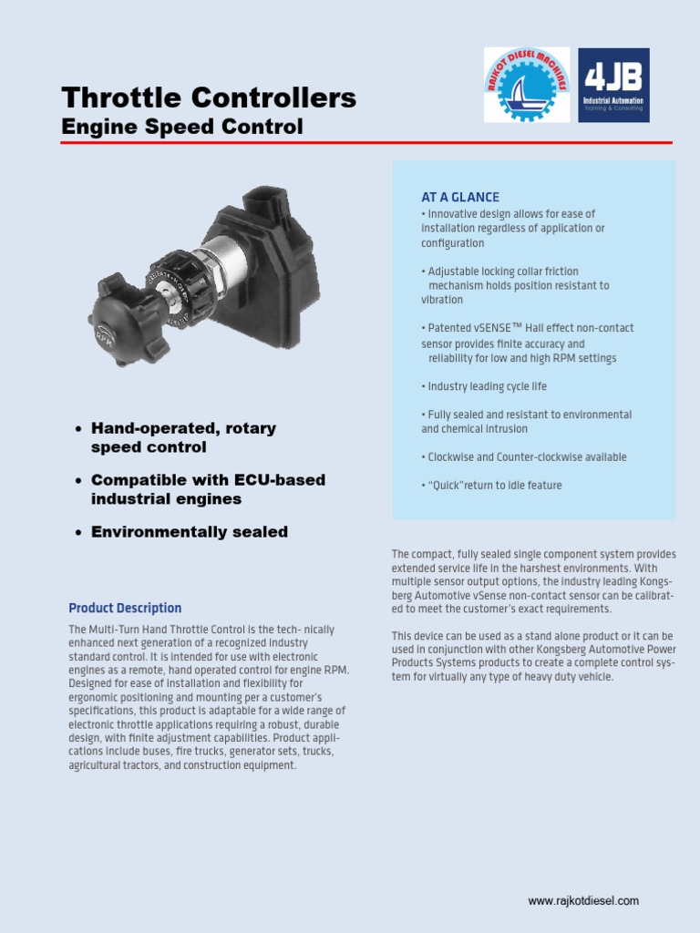 Multi-Turn Hand Throttle Control | PDF | Throttle | Engines
