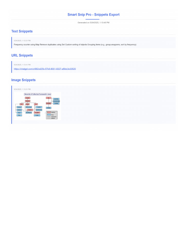 Smart Snip Pro Export | PDF