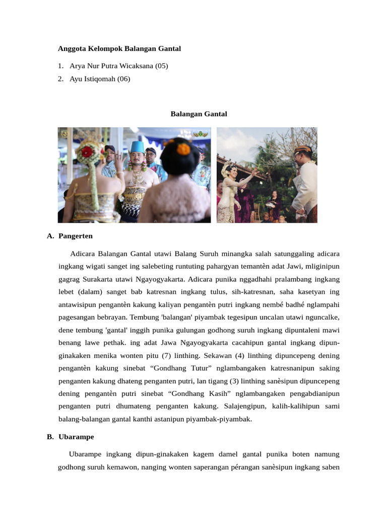 Balangan Gantal | PDF