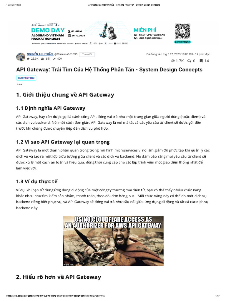 API Gateway - Trái Tim Của Hệ Thống Phân Tán - System Design Concepts | PDF