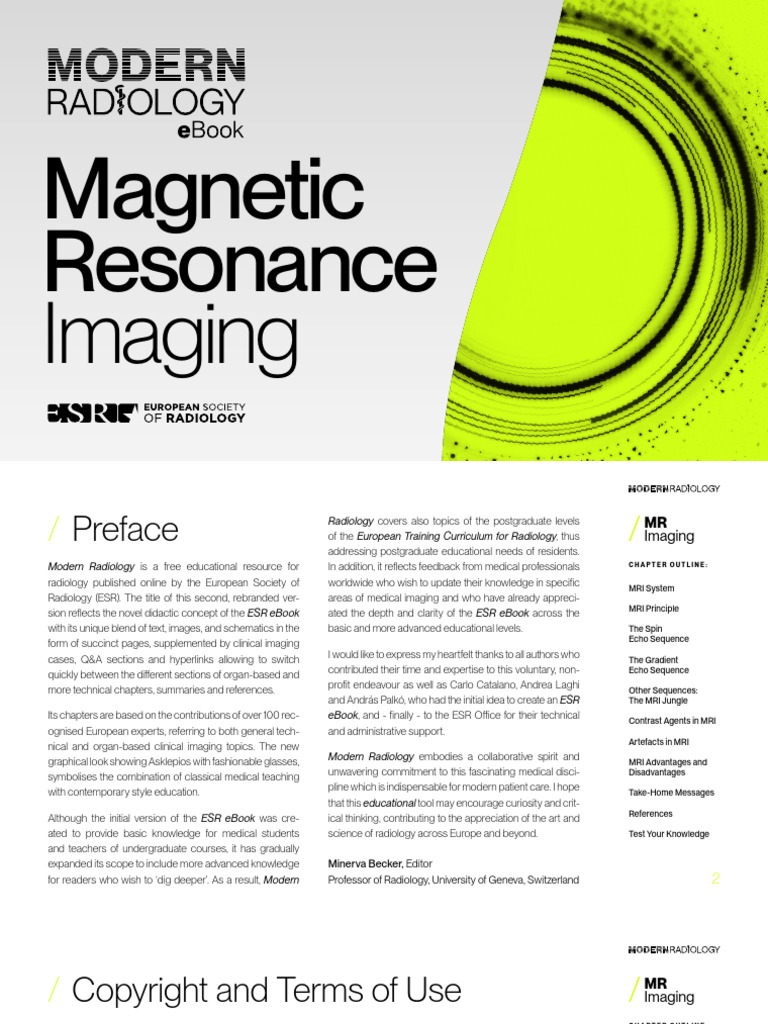 MRI Fundamentals in Modern Radiology | PDF | Magnetic Resonance Imaging ...