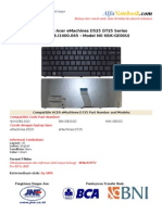 Keyboard Laptop Acer eMachines D525 D725 Series