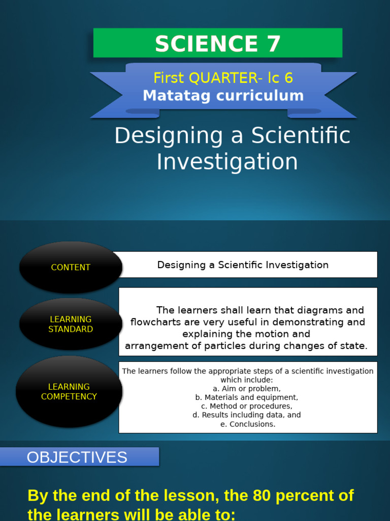 Designing a Scientific Investigation Steps | PDF | Experiment ...