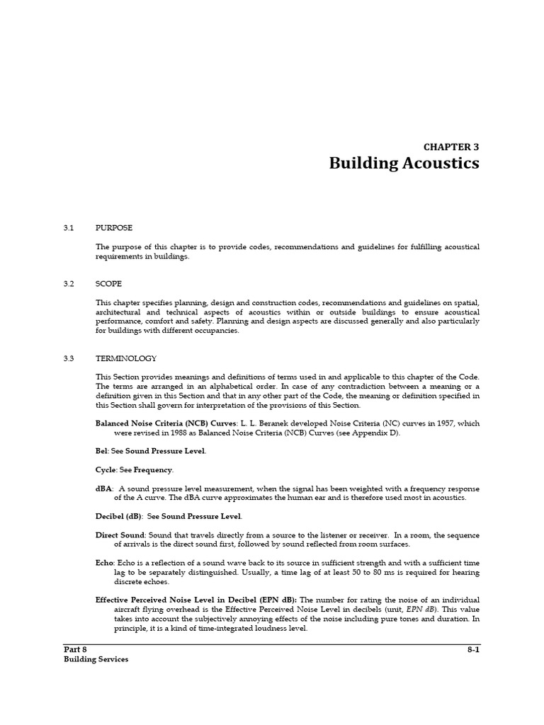 Building Acoustics Guidelines and Codes | PDF | Signal To Noise Ratio ...