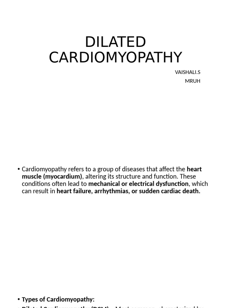Understanding Dilated Cardiomyopathy | PDF | Heart | Ventricle (Heart)