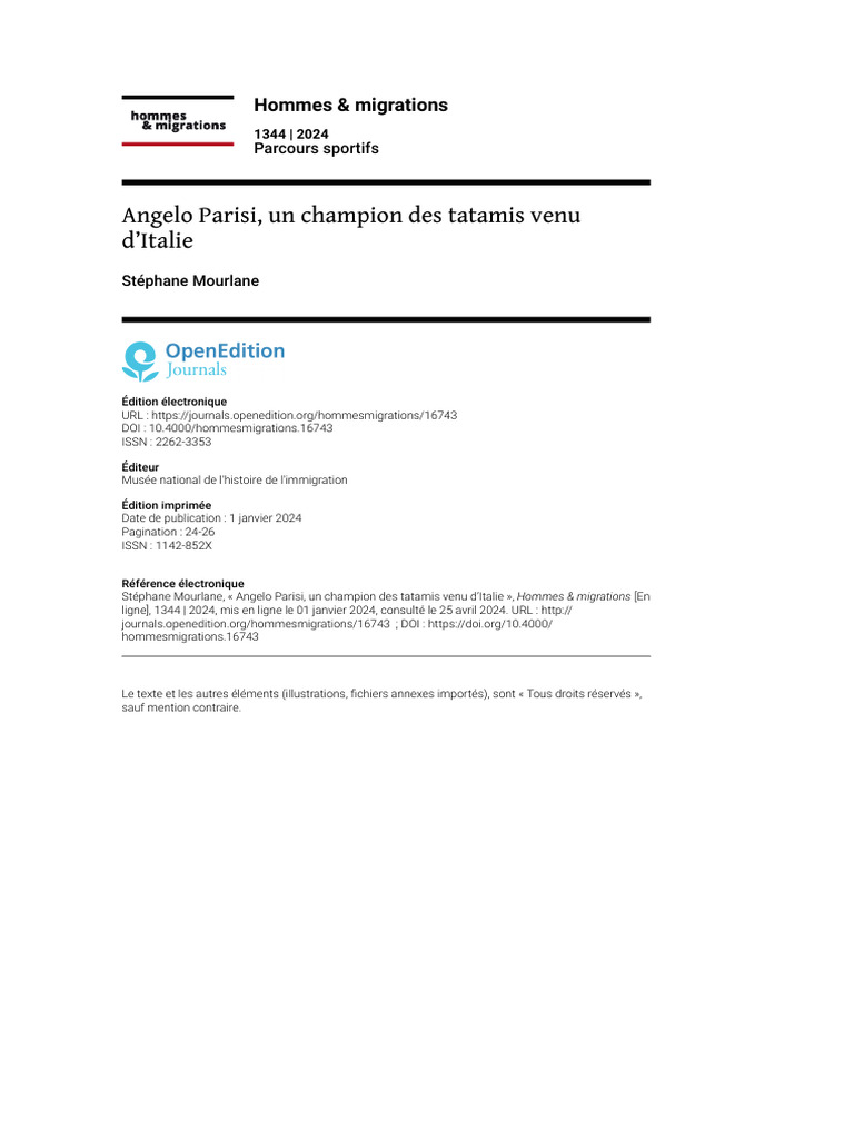 Angelo Parisi : Champion des tatamis | PDF | Judo