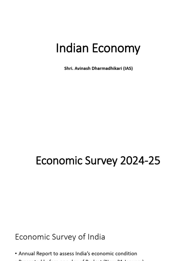 Economic Survey 2024-25: India’s Growth Insights | PDF | Economy Of ...