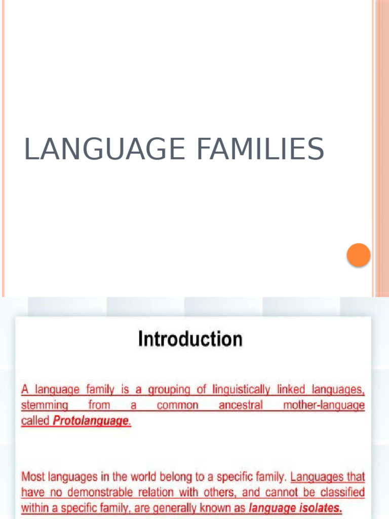 Language Families | PDF