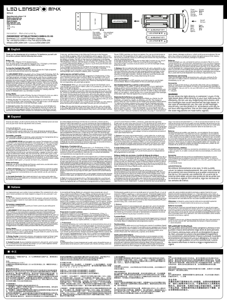 Lampe Ledsenr M14X | PDF | Flashlight | Electrical Engineering