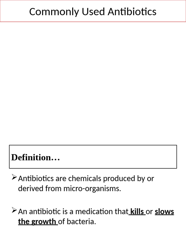 Overview of Common Antibiotics | PDF | Penicillin | Clinical Medicine