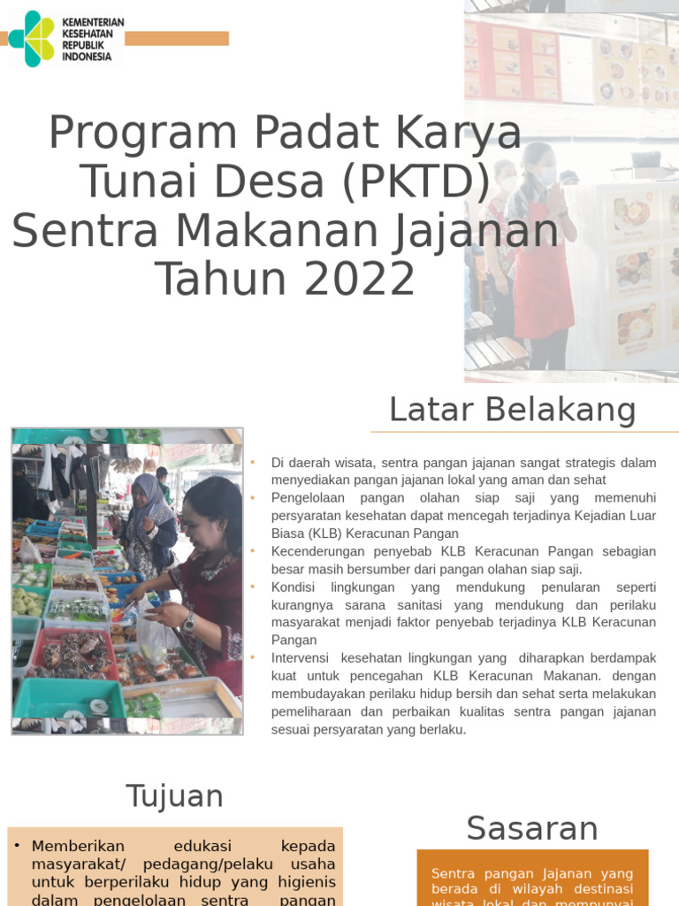 Program PKTD Sentra Pangan Jajanan 2022 | PDF