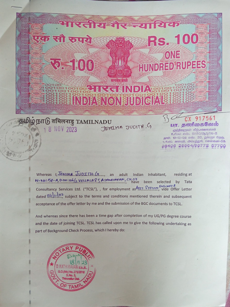 TCS Non-Criminal Affidavit Sample | PDF | Common Law | Civil Law (Legal ...