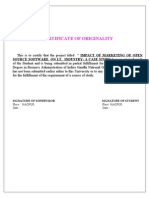 Certificate of Originality